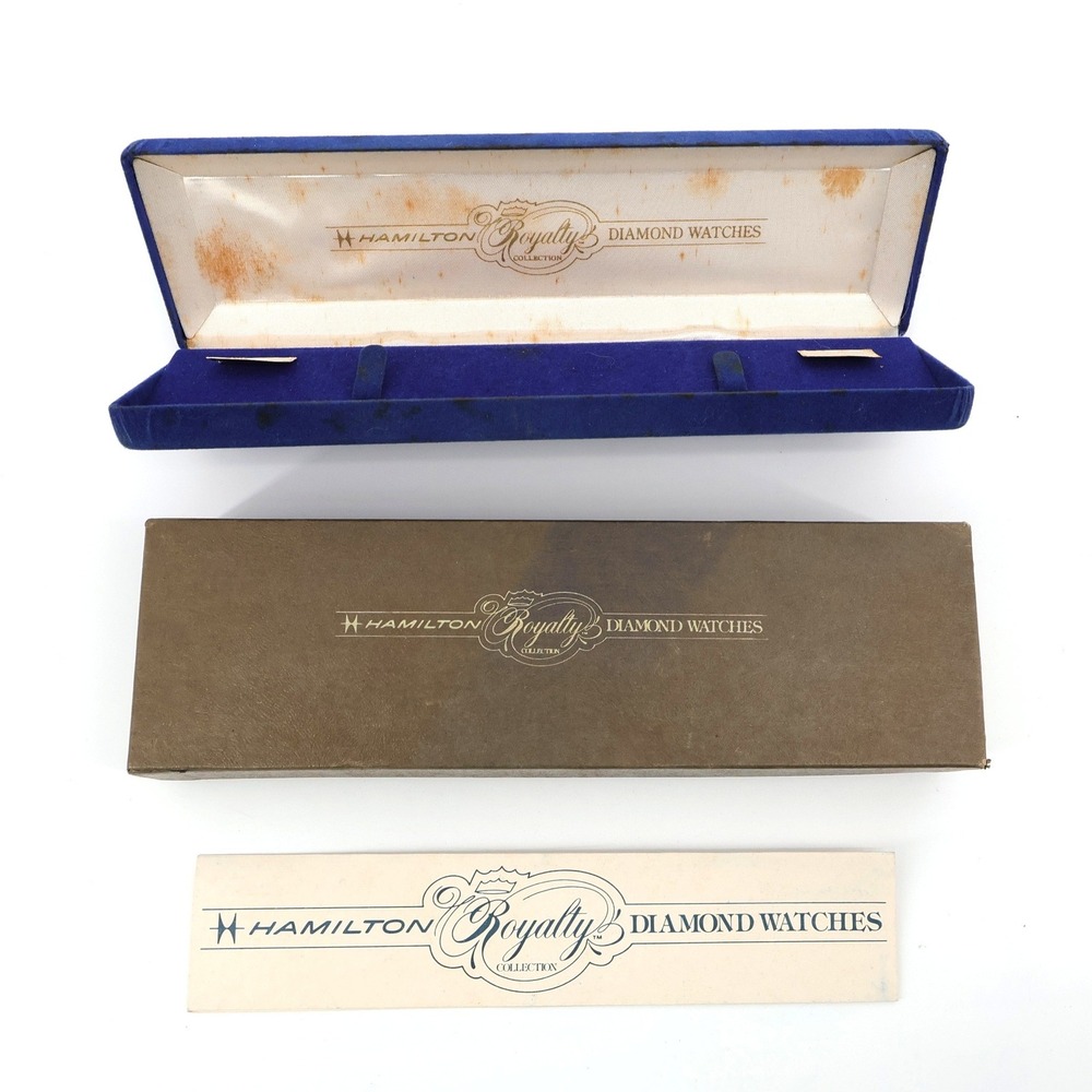 Hamilton Royalty Collection Vintage Watch Box Blue and Outbox